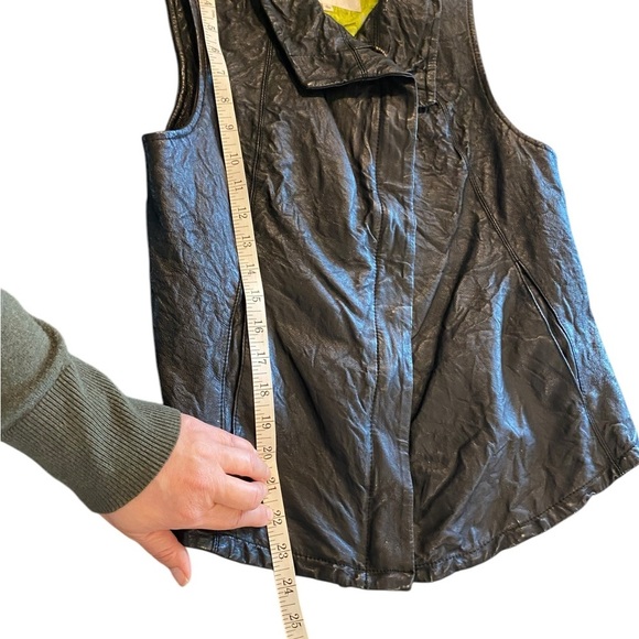 Rachel Roy Black leather moto vest Jacket edgy rocker Fall
Steampunk - Picture 6 of 11